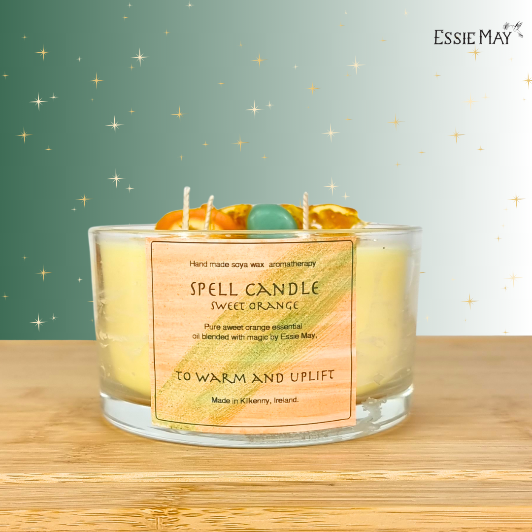 Large Sweet Orange Spell Candle