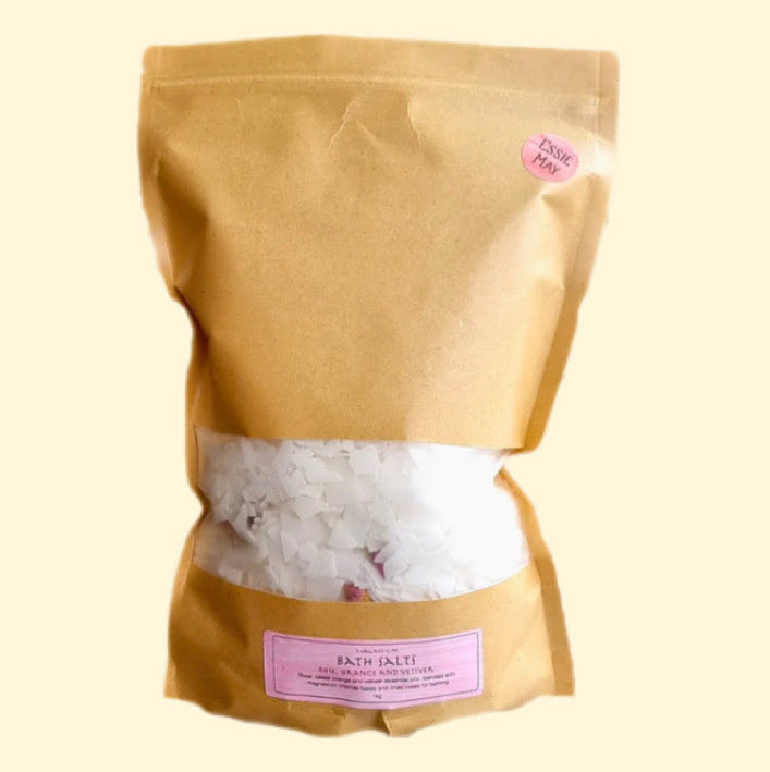Magnesium Bath Salts Rose, Orange and Vetiver