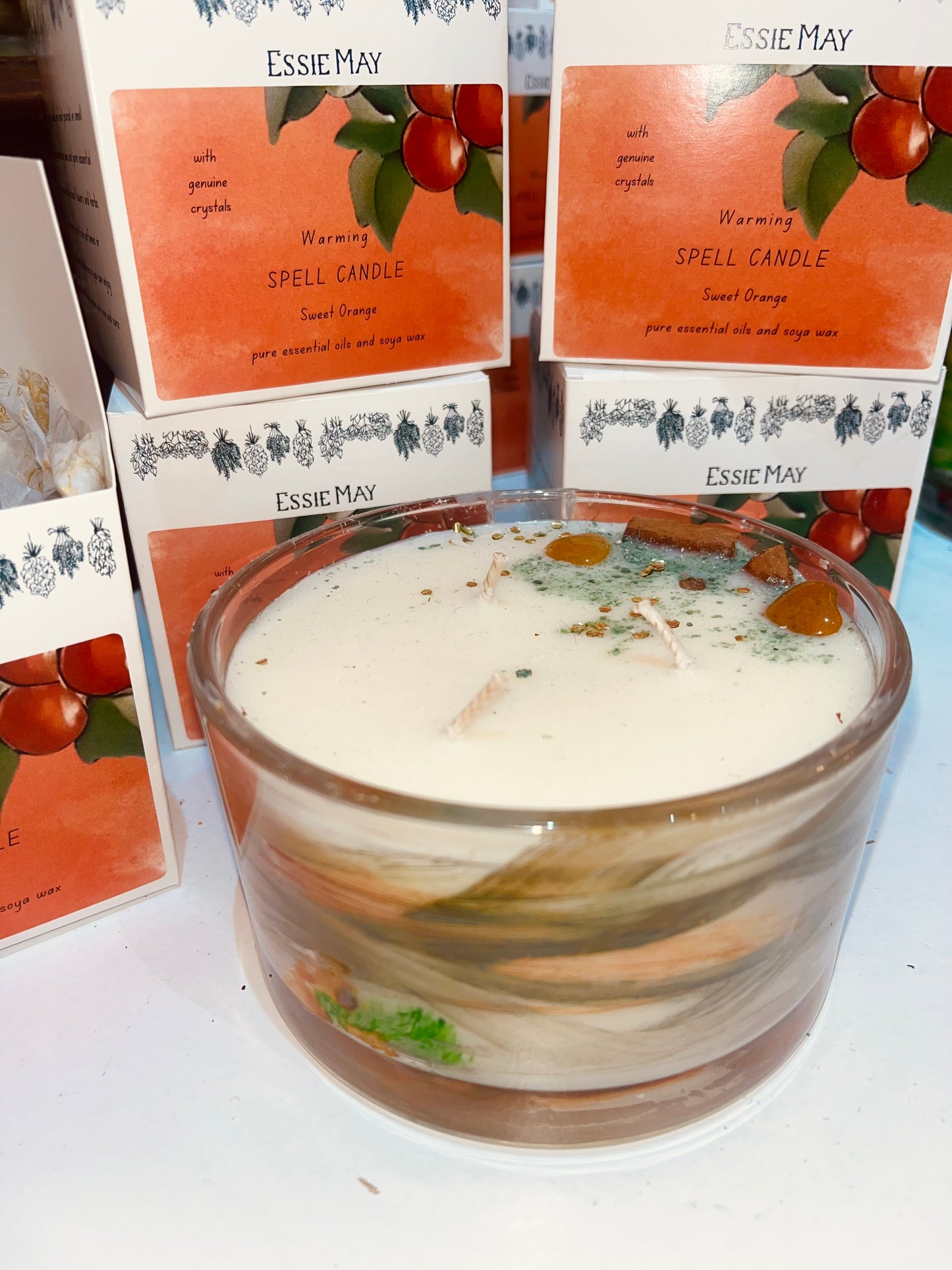 Large Sweet Orange Spell Candle