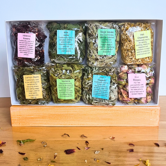 Herbal Tea Box Collection (In a hand painted box)