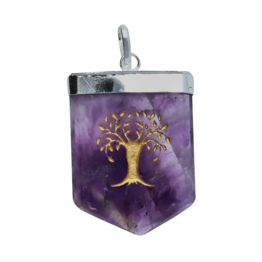 Amethyst Tree of Life Pendant (on sterling silver chain)